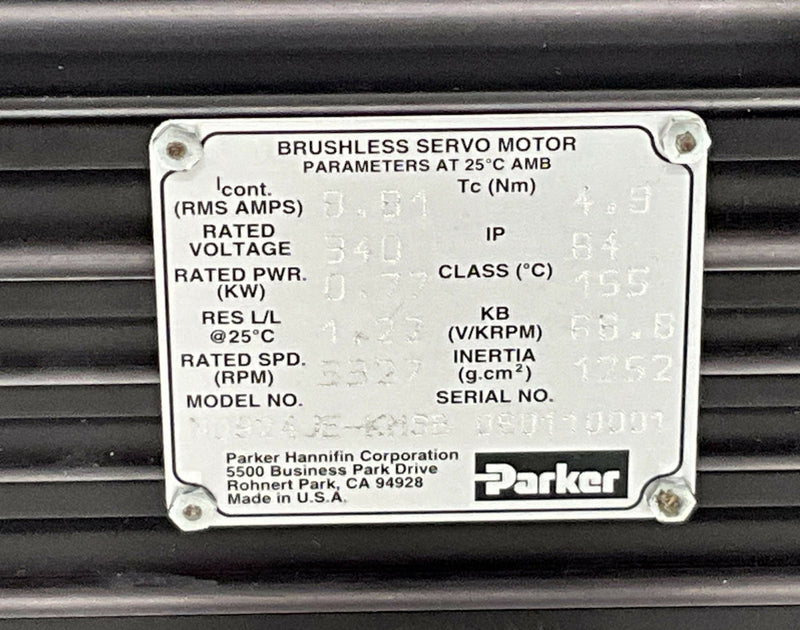 BRUSHLESS SERVO MOTOR (N0924JE-KMSB) SIEMENS/PARKER