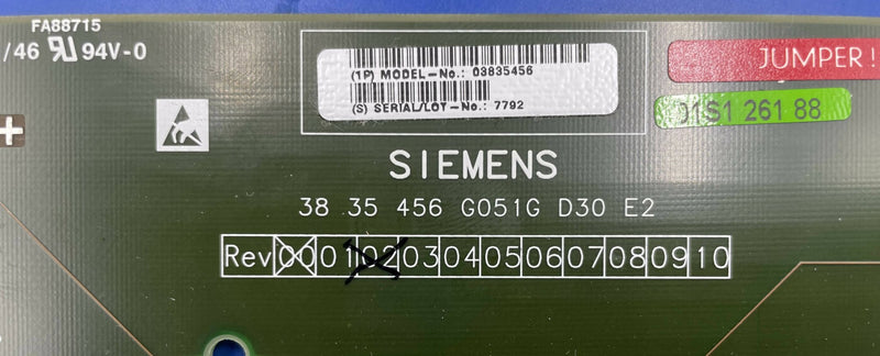 CIRCUIT BOARD D30 (03835456/3835453) SIEMENS