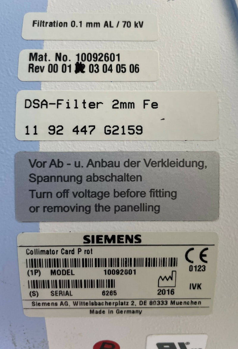 COLLIMATOR CARD P-ROT (10092601/10092001) SIEMENS