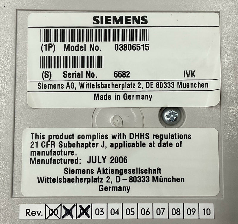 CONTROL-BOX (3806515/03806515) SIEMENS