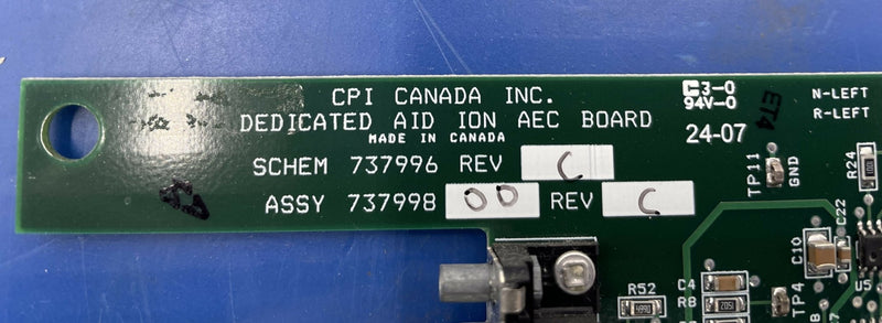 DEDICATED AID ION AEC PCB (727998-00 REVC/727996) CPI