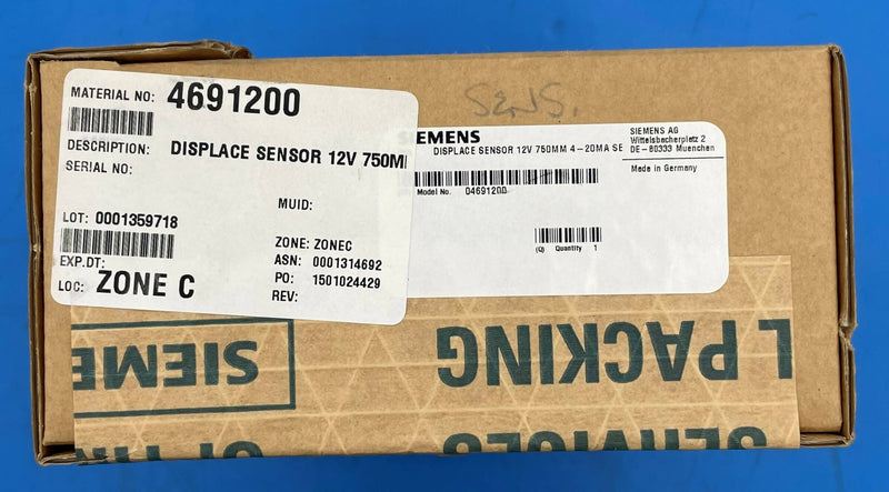 DISPLACE SENSOR 12V 750MM 4-20MA (4691200/04691200) SIEMENS