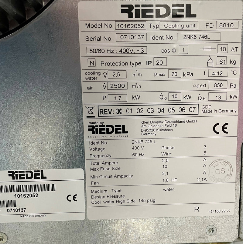 FAN ASSEMBLY COOLING UNIT 10KW H2O (10162052/10162051) SIEMENS