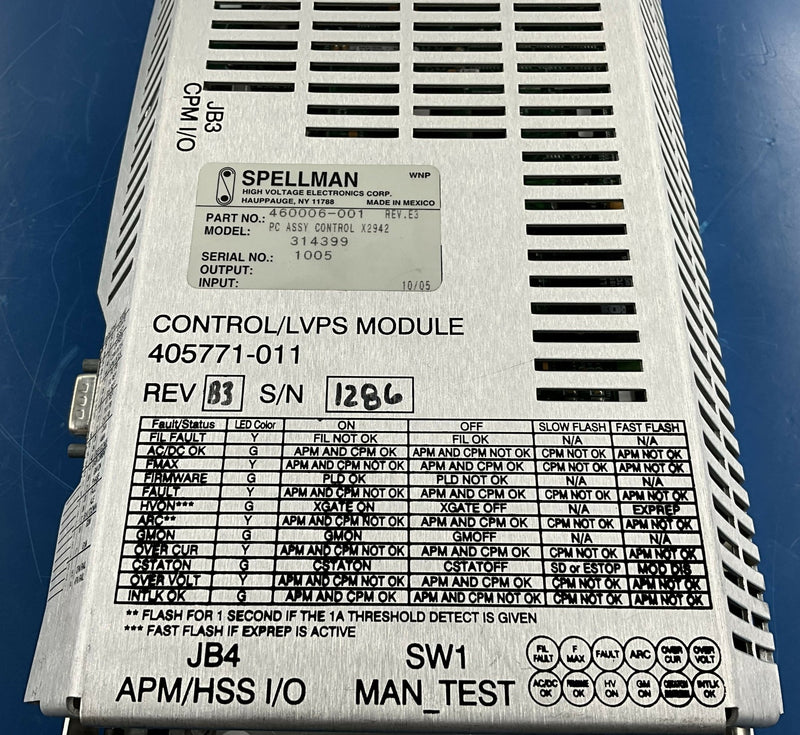 GRID MODULATOR FIBER OPTICS /CONTROL/LVPS MODULE (460006-001/405771-011/105418-011 REV-E3) PHILIPS