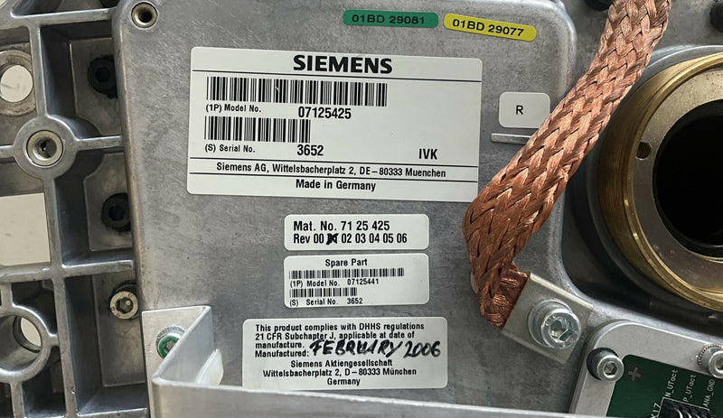 HV TANK (07125441/07125425) SIEMENS