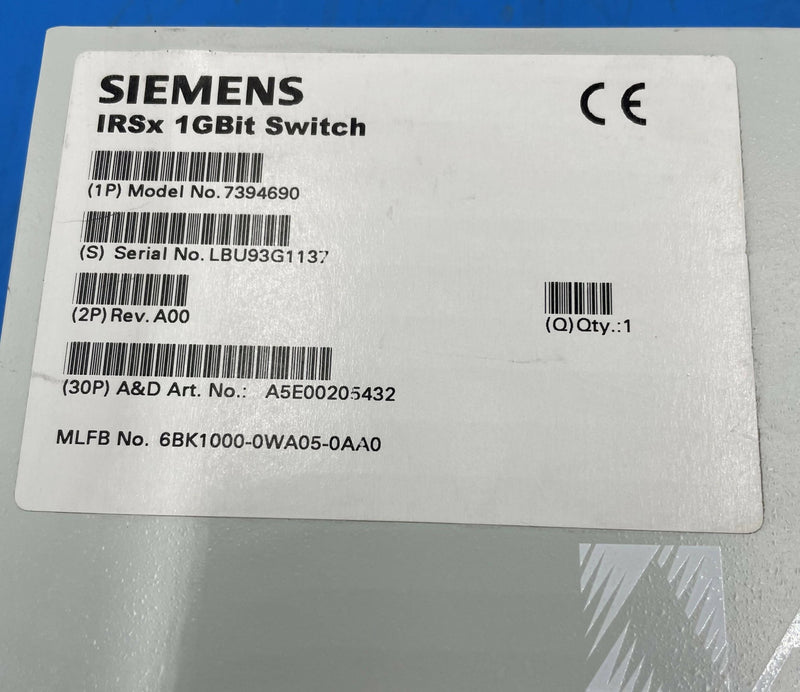 IRS 1 GBIT SWITCH/8 PORT (8379310/7394690/7541829/GX5-800) SIEMENS