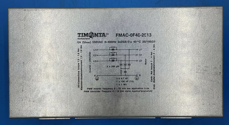 NOISE FILTER Z302 (03086824/FMAC-0F40-2513) Siemens