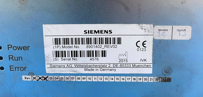 PANEL CONTROL LEFT (8901402 REV02) SIEMENS