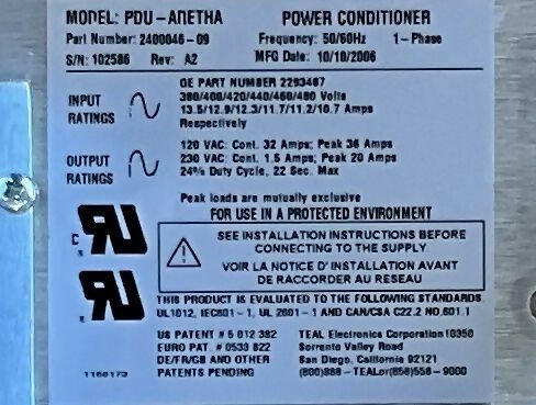 PDU MODULE (2400046-09/2293487) GE/ARETHA