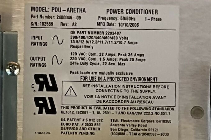 PDU MODULE (2400046-09/2293487) GE/ARETHA