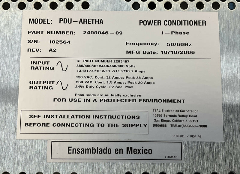 PDU MODULE (2400046-09/2293487) GE/ARETHA