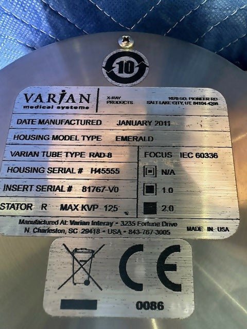 Varian Rad-8 X-Ray Tube