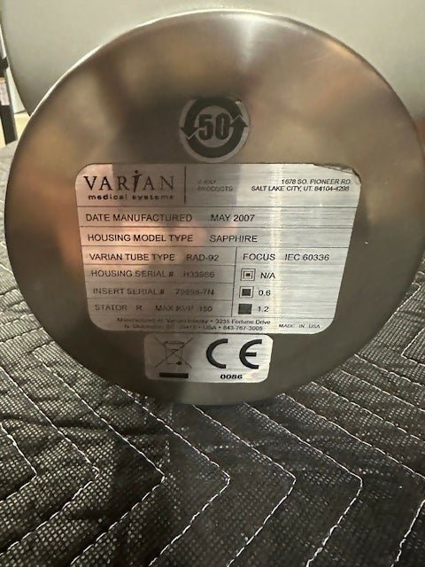 Varian Rad-92 Tube 3