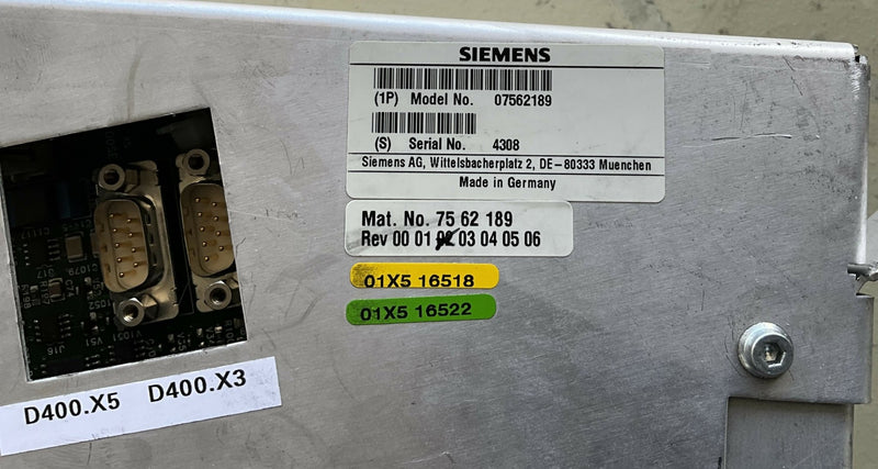 XRS ELECTRONIC BOX W/D400 BOARD (07562189/7562189) SIEMENS